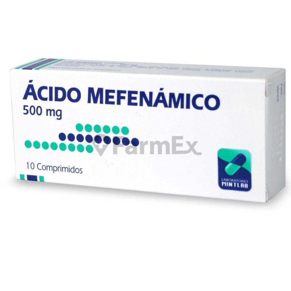 Ácido Mefenámico 500 mg x 10 comprimidos Farmex-BanMedica-Persistente